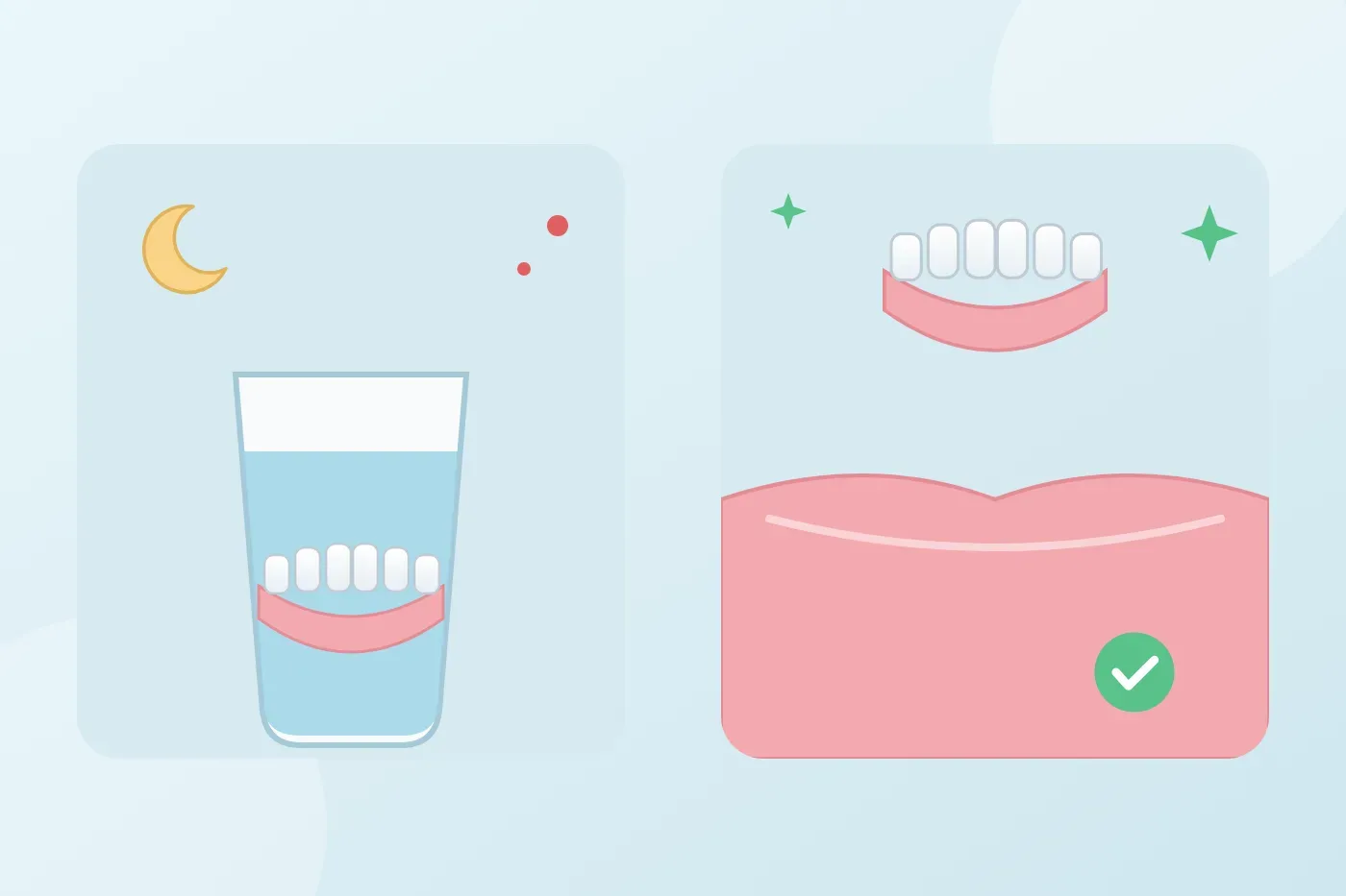 Should you take out dentures at night and how should you store them overnight?