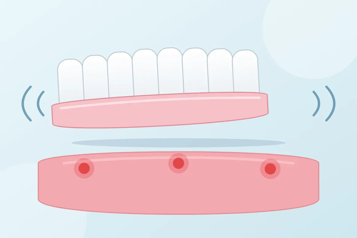 What should I do when removable dentures are loose and my gums hurt?