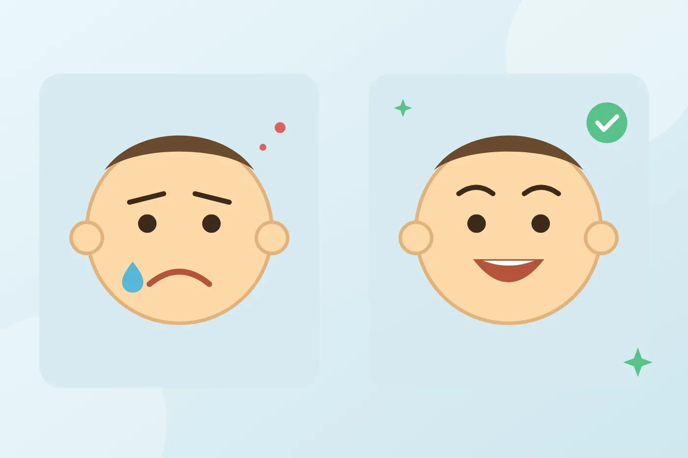 What should parents do when a child is afraid of the dentist and cries instead of opening their mouth?