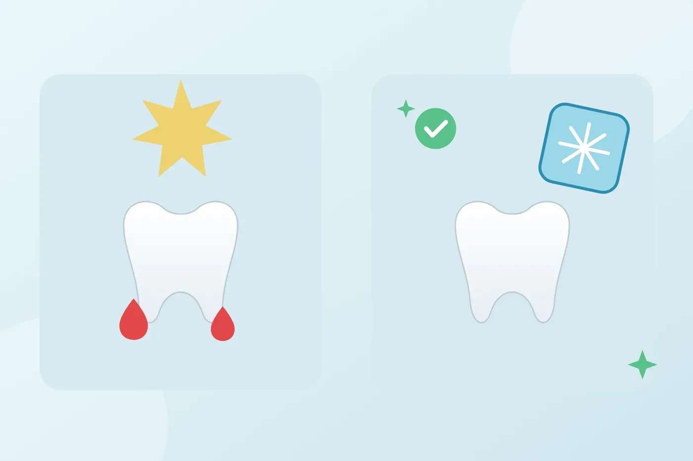 What should parents do when a child falls and hits the teeth, causing bleeding or a loose tooth?